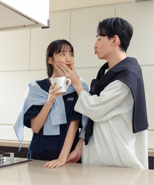 UNIVERSAL OVERALL（ユニバーサルオーバーオール）の「[UNIVERSAL OVERALL/ユニバーサルオーバーオール] 別注 異素材切り替え マキシ丈ワンピース（ワンピース・レディース・ネイビー/ブラック/カーキ・F）」の8枚目の写真