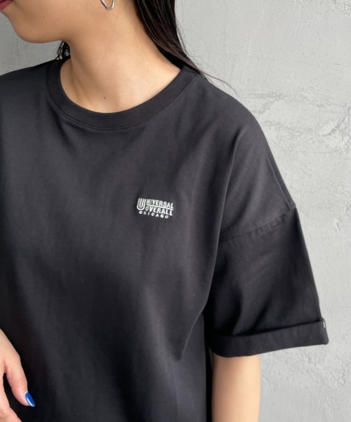 UNIVERSAL OVERALL（ユニバーサルオーバーオール）の「[UNIVERSAL OVERALL/ユニバーサルオーバーオール] 別注 異素材切り替え マキシ丈ワンピース（ワンピース・レディース・ネイビー/ブラック/カーキ・F）」の18枚目の写真