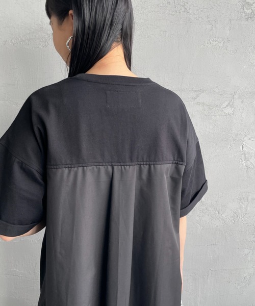 UNIVERSAL OVERALL（ユニバーサルオーバーオール）の「[UNIVERSAL OVERALL/ユニバーサルオーバーオール] 別注 異素材切り替え マキシ丈ワンピース（ワンピース・レディース・ネイビー/ブラック/カーキ・F）」の19枚目の写真