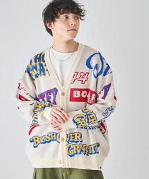 WEGO/オーバーフィットロゴカーディガン