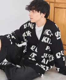 WEGO/オーバーフィットロゴカーディガン