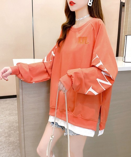 Miniministore(ミニミニストア)の「チュニックロンT 長袖 レディース韓国風(スウェット・レディース・ブルー/サーモンピンク/ベージュ/イエロー/ブラック・XL/XXL)」の17枚目の写真