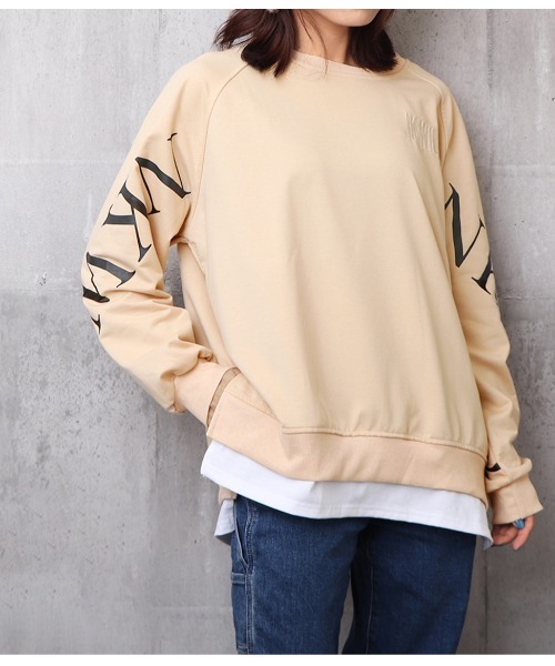 Miniministore(ミニミニストア)の「チュニックロンT 長袖 レディース韓国風(スウェット・レディース・ブルー/サーモンピンク/ベージュ/イエロー/ブラック・XL/XXL)」の19枚目の写真
