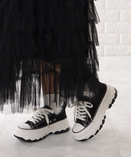 1807*日本未*1807 GOTHIC LACE UP 厚底キャンバススニーカー 1807*日本未*1807 GOTHIC LACE UP 厚底キャンバススニーカー