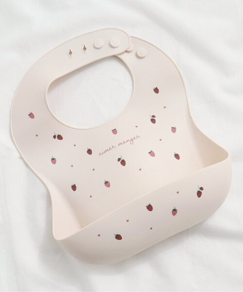 apres les cours（アプレレクール）の「バラエティシリコンビブ（マグ/哺乳瓶/お食事グッズ・キッズ・ピンク/サックスブルー/アイボリー・90）」の2枚目の写真