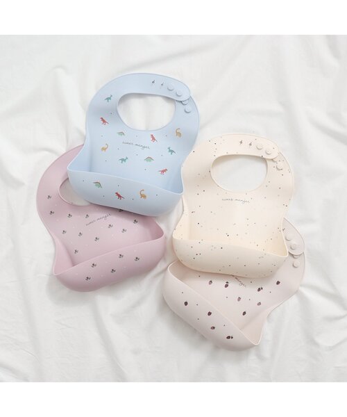 apres les cours（アプレレクール）の「バラエティシリコンビブ（マグ/哺乳瓶/お食事グッズ・キッズ・ピンク/サックスブルー/アイボリー・90）」の15枚目の写真