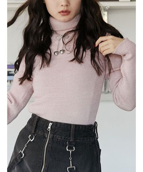 jouetie（ジュエティ）の「ベーシックカラータートルニット（ニット/セーター・レディース・ライトブルー/ピンク/オフホワイト・MEDIUM）」の10枚目の写真