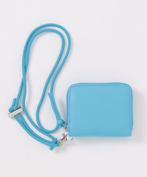 perche（ペルケ）の「ペルケ perche / 蛍光レザーストラップ付き・ジャバラカードウォレット（財布・レディース・オレンジ/イエロー/グリーン/ピンク/サックスブルー・FREE）」の3枚目の写真