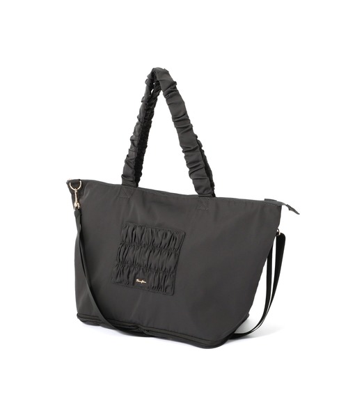 Francfranc（フランフラン）の「クラシックフラワー 2WAYキャリーオントート ダークグレー　撥水加工 旅行 トラベル 拡張 軽量（トートバッグ・レディース・ダークグレー・FREE）」の2枚目の写真