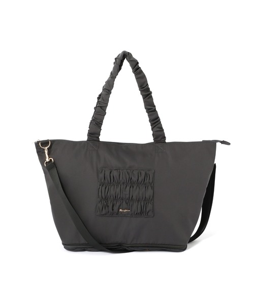 クラシックフラワー 2WAYキャリーオントート ダークグレー 撥水加工