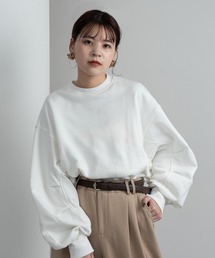 Amiur | design line tuck sleeve sweat / デザインラインタックスリーブスウェット(スウェット)