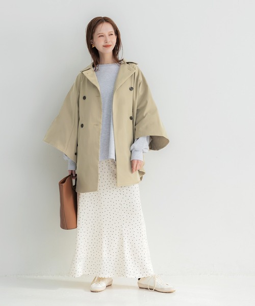 coca(coca)(コカ)の「ポンチョトレンチコート(トレンチコート・レディース・ベージュ/ネイビー・L/M)」の16枚目の写真