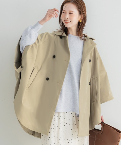 coca(coca)(コカ)の「ポンチョトレンチコート(トレンチコート・レディース・ベージュ/ネイビー・L/M)」の14枚目の写真