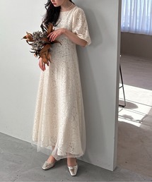 feepur | 【オケージョン】チュールレースドッキングOP(ワンピース)