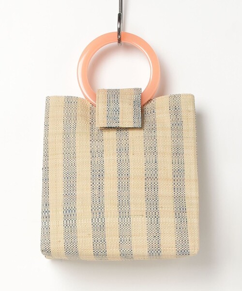 fredy emue（フレディエミュ）の「カラーラフィアシートリングハンドルバッグ（かごバッグ・レディース・イエロー/ホワイト系その他4・FREE）」の8枚目の写真