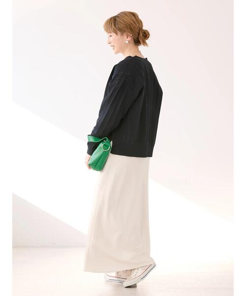 AMERICAN HOLIC（アメリカンホリック）の「針抜きVネックニットカーディガン（カーディガン/ボレロ・レディース・アイボリー/グリーン/ネイビー・M/L）」の14枚目の写真