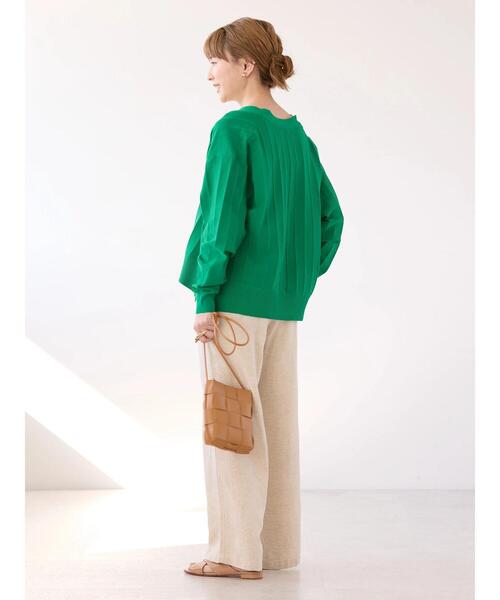 AMERICAN HOLIC（アメリカンホリック）の「針抜きVネックニットカーディガン（カーディガン/ボレロ・レディース・アイボリー/グリーン/ネイビー・M/L）」の19枚目の写真