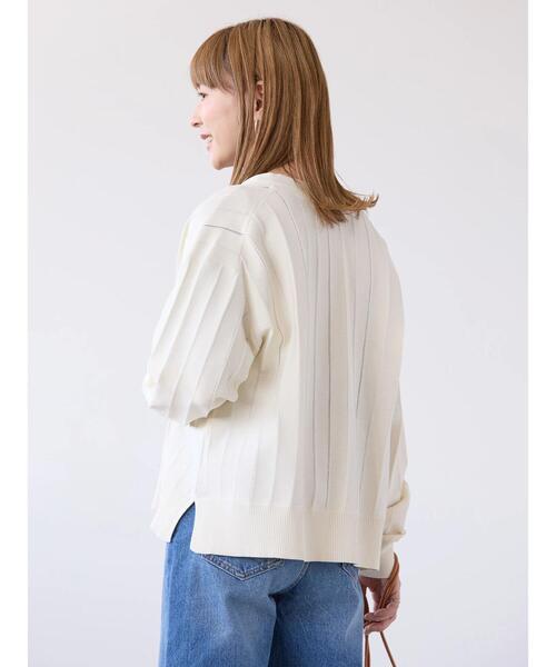 AMERICAN HOLIC（アメリカンホリック）の「針抜きVネックニットカーディガン（カーディガン/ボレロ・レディース・アイボリー/グリーン/ネイビー・M/L）」の22枚目の写真