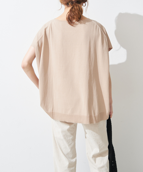 Spick & Span(スピックアンドスパン)の「ICE COTTON フレンチスリーブルーズニット(ニット/セーター・レディース・ベージュ/ネイビー/ピンク・FREE)」の20枚目の写真