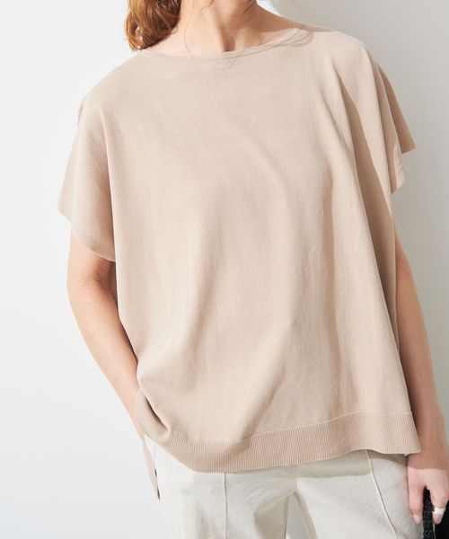 Spick & Span(スピックアンドスパン)の「ICE COTTON フレンチスリーブルーズニット(ニット/セーター・レディース・ベージュ/ネイビー/ピンク・FREE)」の21枚目の写真