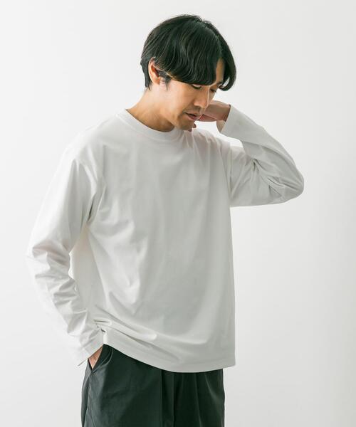URBAN RESEARCH DOORS（アーバンリサーチドアーズ）の「クイックドライ L/S TEE（Tシャツ/カットソー・メンズ・ホワイト/ライトグレー/ネイビー・MEDIUM/LARGE）」の7枚目の写真