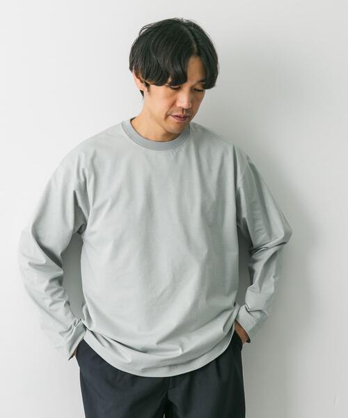 URBAN RESEARCH DOORS（アーバンリサーチドアーズ）の「クイックドライ L/S TEE（Tシャツ/カットソー・メンズ・ホワイト/ライトグレー/ネイビー・MEDIUM/LARGE）」の14枚目の写真
