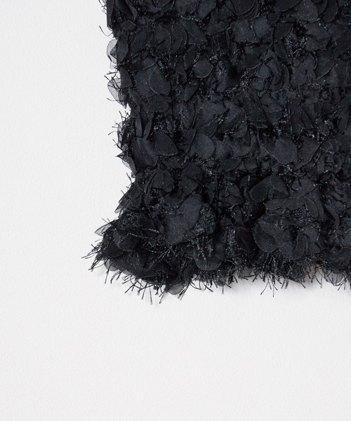 PROVOKE (プロヴォーク)の「▲PROVOKE/プロヴォーク petal motif baretop ビスチェ(チューブトップ・レディース・ブラック/ホワイト・FREE)」の5枚目の写真