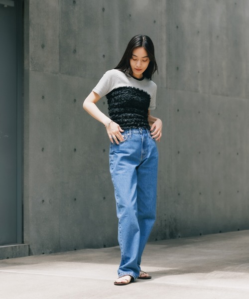 チューブトップ ベアトップ PROVOKE/プロヴォーク petal motif baretop ビスチェ セール】△PROVOKE/プロヴォーク petal motif baretop ビスチェ