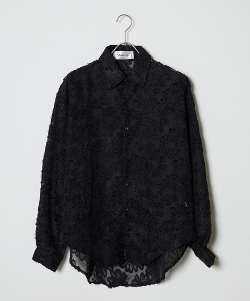 Theater code(シアターコード)の「▲fringe see-through long sleeve shirt / フリンジ シースルー ロングスリーブ シアーシャツ(シャツ/ブラウス・メンズ・ホワイト/ブラック・3/2)」の8枚目の写真