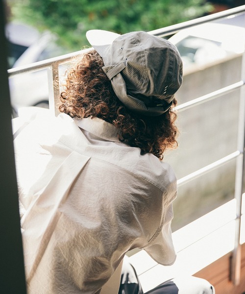 HUNTISM（ハンティズム）の「HUNTISM ハンティズム / Graph Check Shade Camp Cap グラフチェックシェードキャンプキャップ / htm241008（キャップ・メンズ・ホワイト/オリーブ/ブラック・FREE）」の4枚目の写真