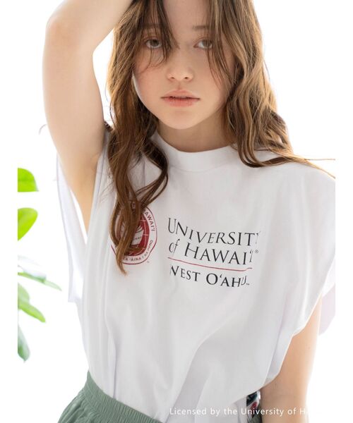 NutmegMills（ナツメグミルズ）の「NUTMEG×HAWAII大学別注 ロゴノースリトップス（Tシャツ/カットソー・レディース・グリーン/ライトグレー/オフホワイト・FREE）」の13枚目の写真