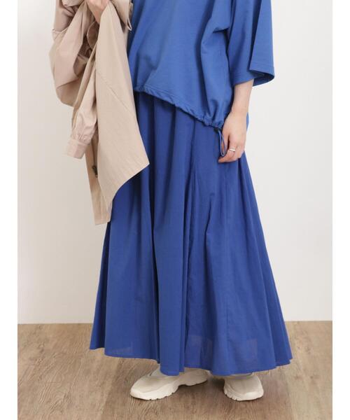 Samansa Mos2（サマンサ モスモス）の「【UVカット】軽やかふんわりスキップスカート（スカート・レディース・グリーン/オフホワイト/ブルー/ブラック・F）」の4枚目の写真