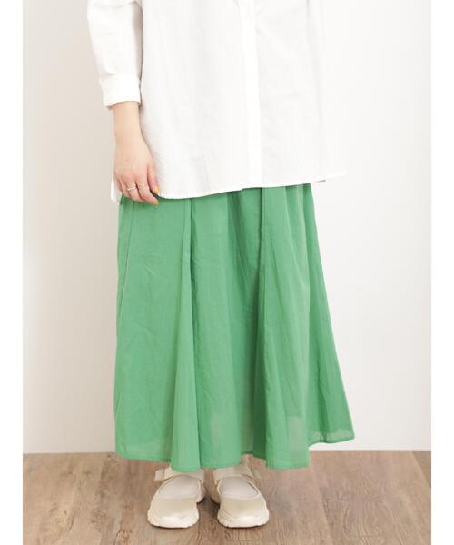 Samansa Mos2（サマンサ モスモス）の「【UVカット】軽やかふんわりスキップスカート（スカート・レディース・グリーン/オフホワイト/ブルー/ブラック・F）」の20枚目の写真