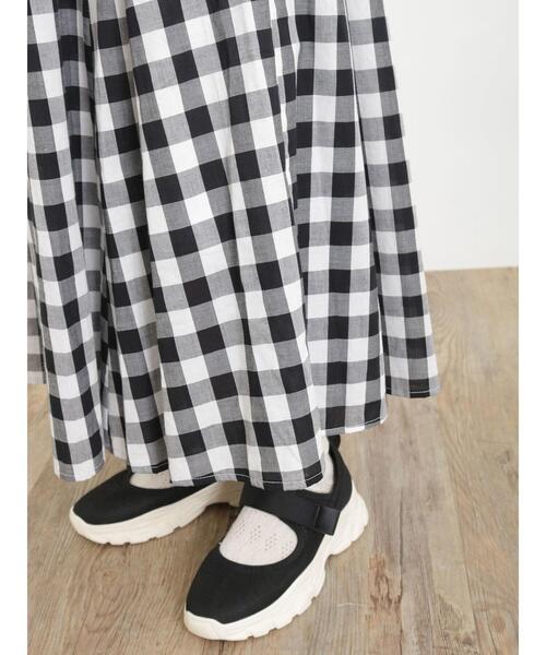 Samansa Mos2（サマンサ モスモス）の「【UVカット】軽やかふんわりスキップスカート（スカート・レディース・グリーン/オフホワイト/ブルー/ブラック・F）」の6枚目の写真