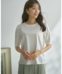 any SiS（エニィスィス）の「【UVカット・接触冷感・撥水・汗ジミ防止】プレーティングジャージー タックスリーブ カットソー（Tシャツ/カットソー）」