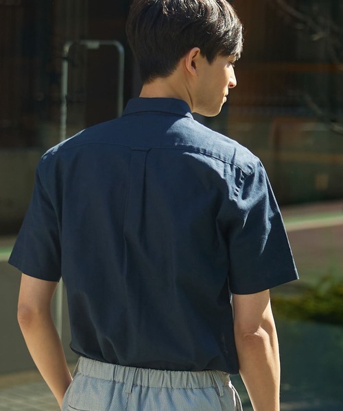 URBAN RESEARCH ROSSO MEN（アーバンリサーチロッソメン）の「『XLサイズあり』リネンレギュラーカラー半袖シャツ（シャツ/ブラウス・メンズ・ナチュラル/ネイビー/ストライプ/ホワイト・SMALL/MEDIUM/LARGE/X-LARGE）」の8枚目の写真