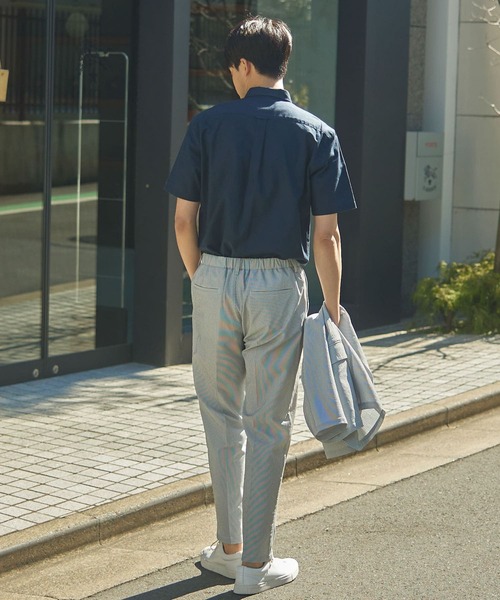 URBAN RESEARCH ROSSO MEN（アーバンリサーチロッソメン）の「『XLサイズあり』リネンレギュラーカラー半袖シャツ（シャツ/ブラウス・メンズ・ナチュラル/ネイビー/ストライプ/ホワイト・SMALL/MEDIUM/LARGE/X-LARGE）」の13枚目の写真