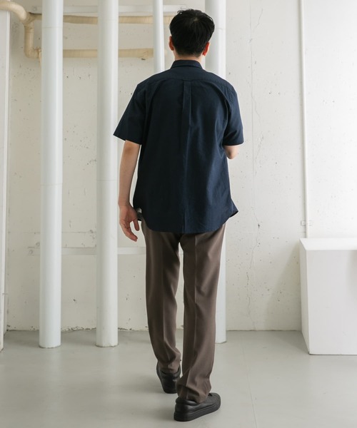 URBAN RESEARCH ROSSO MEN（アーバンリサーチロッソメン）の「『XLサイズあり』リネンレギュラーカラー半袖シャツ（シャツ/ブラウス・メンズ・ナチュラル/ネイビー/ストライプ/ホワイト・SMALL/MEDIUM/LARGE/X-LARGE）」の22枚目の写真