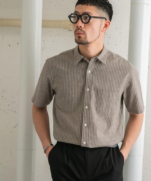 URBAN RESEARCH ROSSO MEN(アーバンリサーチロッソメン)の「『XLサイズあり』リネンレギュラーカラー半袖シャツ(シャツ/ブラウス・メンズ・ナチュラル/ネイビー/ストライプ/ホワイト・SMALL/MEDIUM/LARGE/X-LARGE)」の16枚目の写真