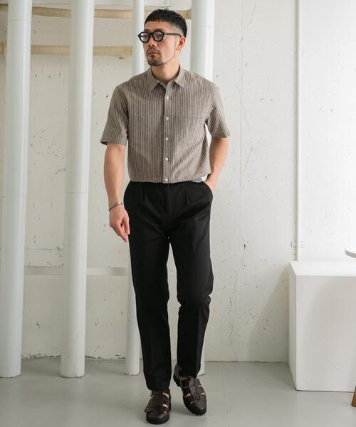 URBAN RESEARCH ROSSO MEN(アーバンリサーチロッソメン)の「『XLサイズあり』リネンレギュラーカラー半袖シャツ(シャツ/ブラウス・メンズ・ナチュラル/ネイビー/ストライプ/ホワイト・SMALL/MEDIUM/LARGE/X-LARGE)」の19枚目の写真