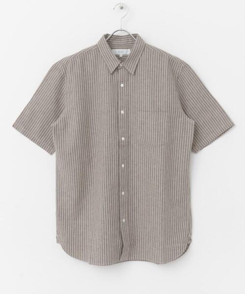URBAN RESEARCH ROSSO MEN(アーバンリサーチロッソメン)の「『XLサイズあり』リネンレギュラーカラー半袖シャツ(シャツ/ブラウス・メンズ・ナチュラル/ネイビー/ストライプ/ホワイト・SMALL/MEDIUM/LARGE/X-LARGE)」の22枚目の写真