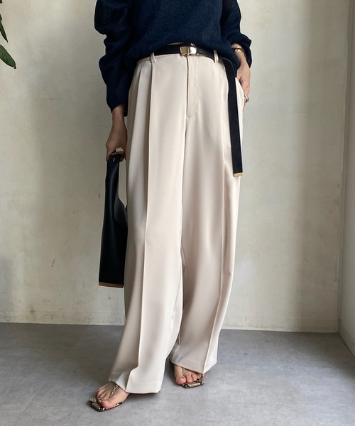 DouDou（ドゥドゥ）の「ダブルストレッチセンプレパンツ（スラックス・レディース・ホワイト系その他/ブルー/ブラック・38/36）」の2枚目の写真