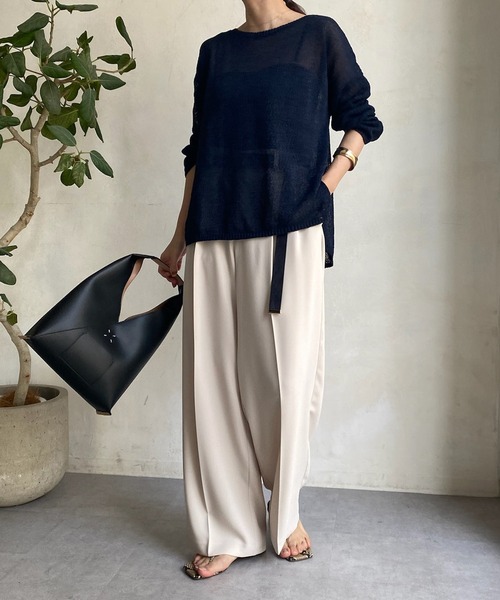 DouDou（ドゥドゥ）の「ダブルストレッチセンプレパンツ（スラックス・レディース・ホワイト系その他/ブルー/ブラック・38/36）」の6枚目の写真