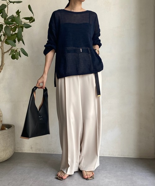 DouDou（ドゥドゥ）の「ダブルストレッチセンプレパンツ（スラックス・レディース・ホワイト系その他/ブルー/ブラック・38/36）」の7枚目の写真