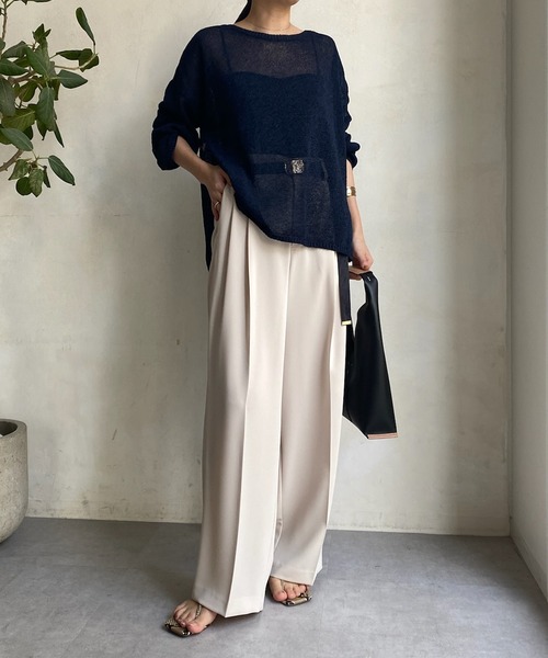 DouDou（ドゥドゥ）の「ダブルストレッチセンプレパンツ（スラックス・レディース・ホワイト系その他/ブルー/ブラック・38/36）」の8枚目の写真