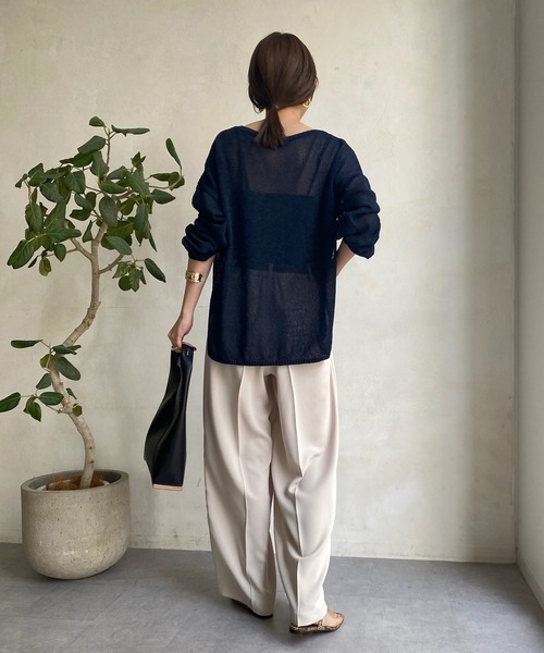 DouDou（ドゥドゥ）の「ダブルストレッチセンプレパンツ（スラックス・レディース・ホワイト系その他/ブルー/ブラック・38/36）」の9枚目の写真