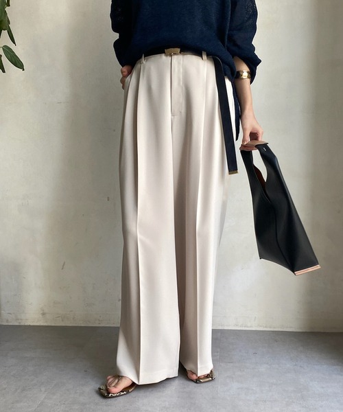 DouDou（ドゥドゥ）の「ダブルストレッチセンプレパンツ（スラックス・レディース・ホワイト系その他/ブルー/ブラック・38/36）」の12枚目の写真