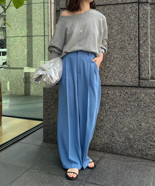 DouDou（ドゥドゥ）の「ダブルストレッチセンプレパンツ（スラックス・レディース・ホワイト系その他/ブルー/ブラック・38/36）」の14枚目の写真