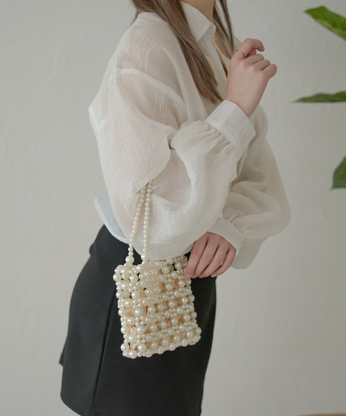 Ambre Neige(アンブルネージュ)の「ヨウリュウシアーブラウスWEB/EC限定商品(シャツ/ブラウス・レディース・ピンク/ライトグリーン/ブルー/オフホワイト・FREE)」の5枚目の写真