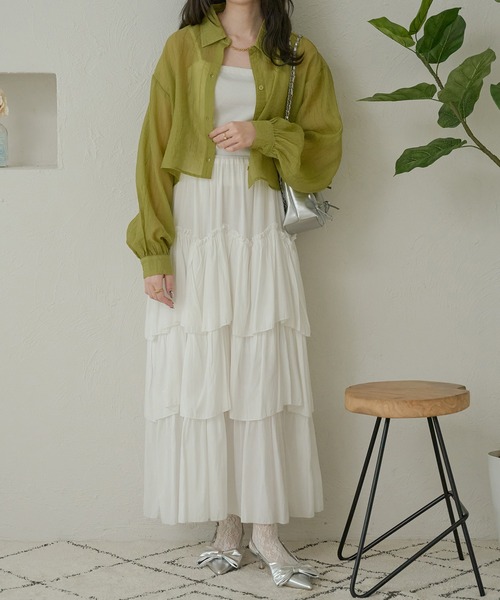 Ambre Neige(アンブルネージュ)の「ヨウリュウシアーブラウスWEB/EC限定商品(シャツ/ブラウス・レディース・ピンク/ライトグリーン/ブルー/オフホワイト・FREE)」の16枚目の写真